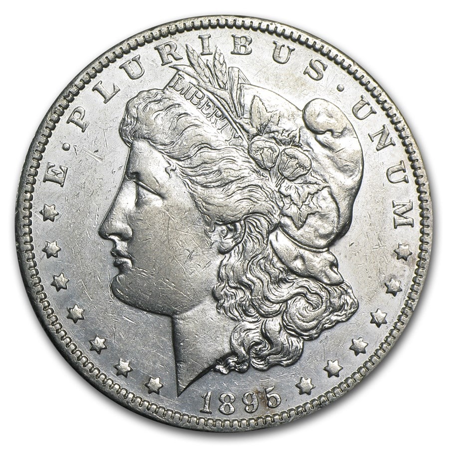 1895-O Morgan Dollar AU: 1895-O Morgan Dollar AU SKU no: RBJ14209 Year: 1895 Grade: Almost Unc Grade Service: None Denomination: $1.00 Mint Mark: O - New Orleans Metal Content: 0.7734 troy oz Purity: .90