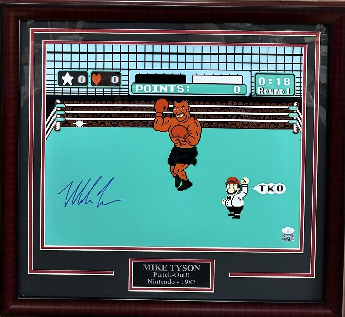 mike tyson signed 16x20 punch-out nintendo: mike tyson signed 16x20 punch-out nintendo game photo framed autograph JSA COA Mike Tyson Signed 16x20 Punch-Out Nintendo Game Photo framed Autograph JSA COA SKU no: RBJ8108047106136
