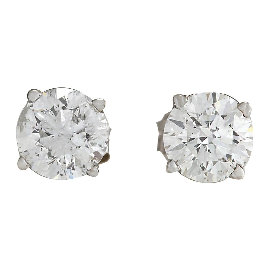 2.00 CTW Diamond Stud Earrings 14K White Gold: 2.00 CTW Natural Diamonds Stud Earrings 14K White Gold Metal: 14k Gold, White Gold Stone: Diamond Stone Cut: Round Cut Weight: 2 ct Style: Modern Place of Origin: United States Period: 2010- D