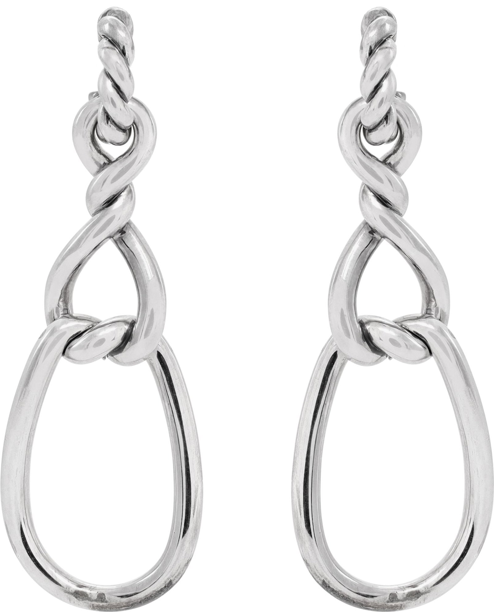 David Yurman Sterling Silver Continuance Triple: David Yurman Sterling Silver Continuance Triple Drop Dangle earrings. Hanging length 2 inches. Box and pouch. Brand: David Yurman Gender: Female Item Weight: 11.80 pwt Guidelines for Bidding We recomm