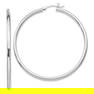Sterling Silver Polished Hinged Hoop Earrings