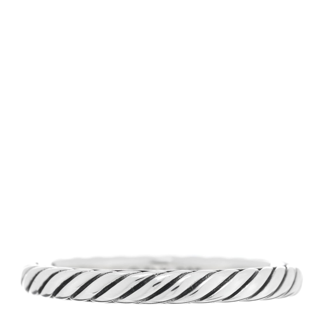 David Yurman Sterling Silver Stackable Cable: David Yurman Sterling Silver Stackable Cable Ring 54 7 Brand: DAVID YURMAN Condition: Excellent Condition Details: Hardware: Faint scratch(es), , Pouch, Due to grading limitations imposed by mounted s