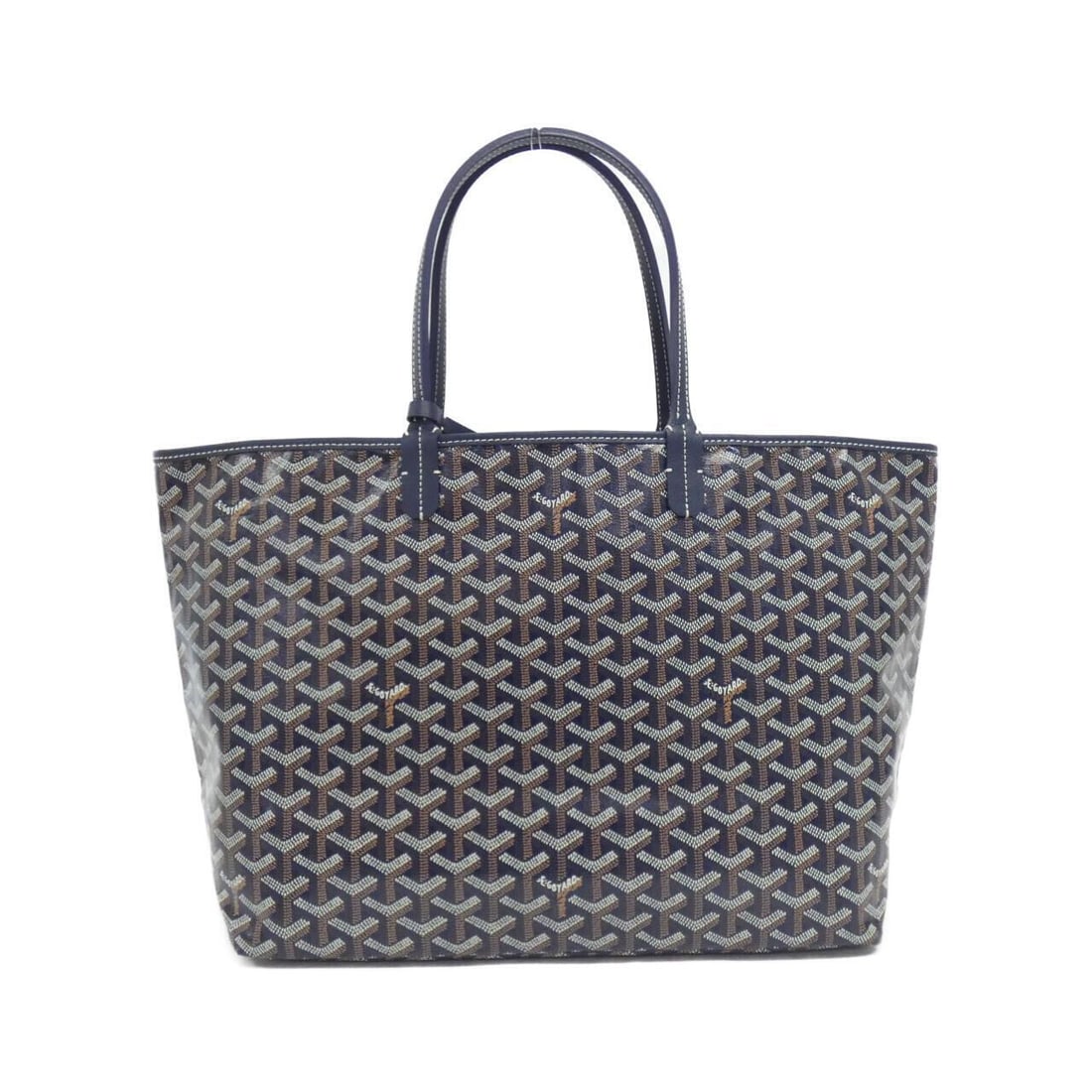 Authentic GOYARD Sun Louis PM AMA: Authentic GOYARD Sun Louis PM AMA LOUIS PM Bag #260-006-630-6504 Condition: New without tags Brand: GOYARD Style: Bag Exterior Color: 12 NAVY BLUE Exterior Material: Coated canvas Leather Gender: