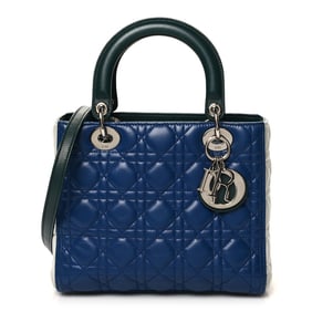 Christian Dior Lambskin Cannage Medium Tri-Color