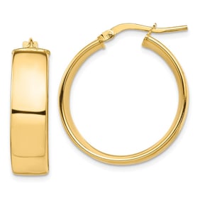 14k Yellow Gold High Polished 7