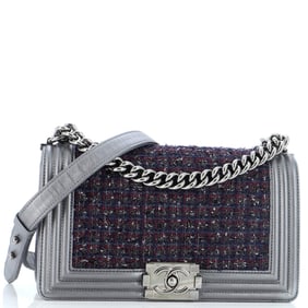Chanel Boy Flap Bag Tweed and