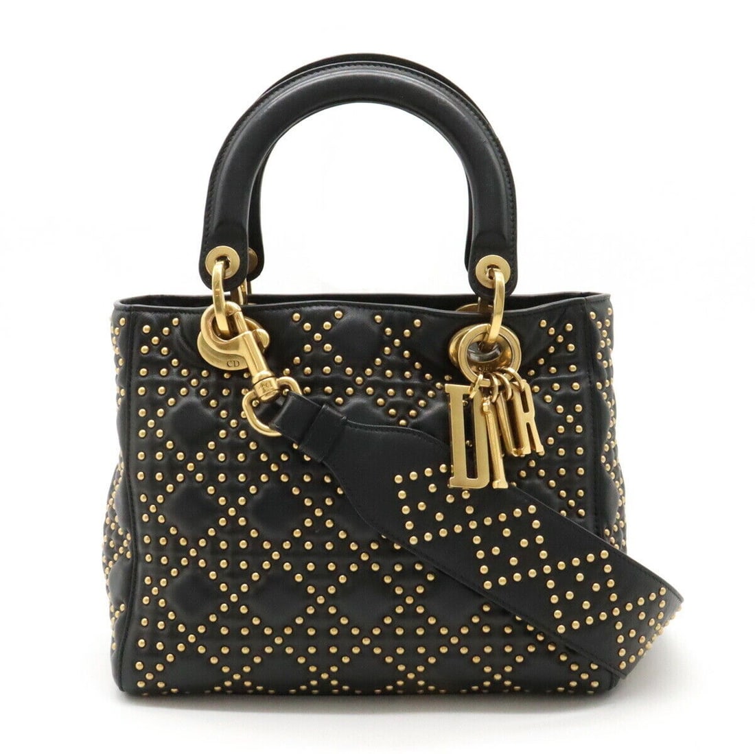 Christian Dior Bag Christian Lady SizeM: Christian Dior Bag Christian Lady SizeM Medium Studded Handbag 2WAY Condition: Pre-owned Brand: Christian Dior Country: Japan SN: MOR_0820 Size: NA Size Type: Normal Style: NA Ty