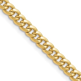 14K Yellow Gold 4.5mm Semi-Solid Miami