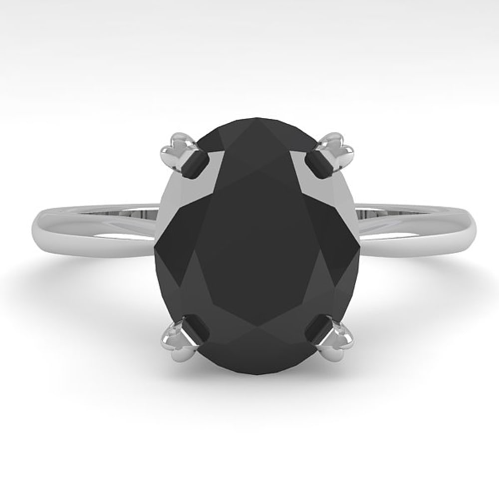 5.0 ctw Oval Black Diamond Engagment Designer Ring 14k White Gold: 5.0 ctw Oval Black Diamond Engagment Designer Ring 14k White Gold Item: Diamond Wedding Ring Total Gem weight: 5 carats Metal: Solid 14k White Gold Gold Product Weight: Approx. 3.3 grams Jewelry