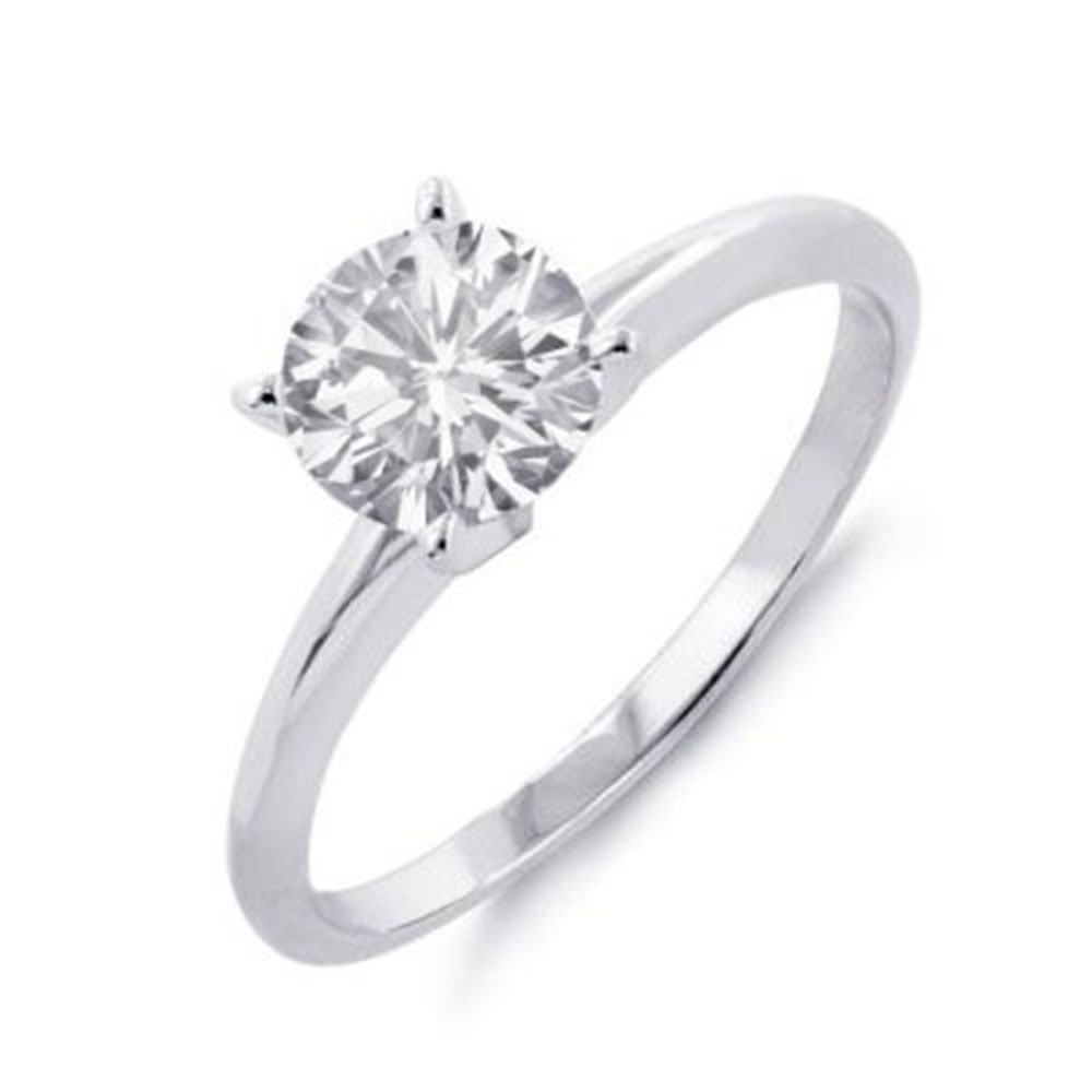 1.35 ctw Certified VS/SI Diamond Solitaire Ring 18k White Gold