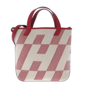 Auth HERMES Ambie PM Framboise Toile
