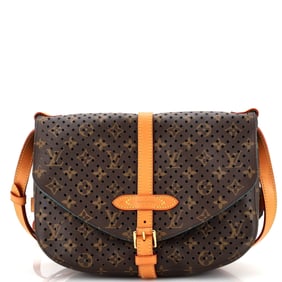 Louis Vuitton Flore Saumur Handbag Perforated