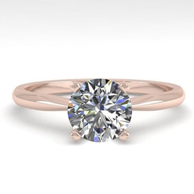 1.0 ctw VS/SI Diamond Engagment Designer Ring 18k Rose Gold