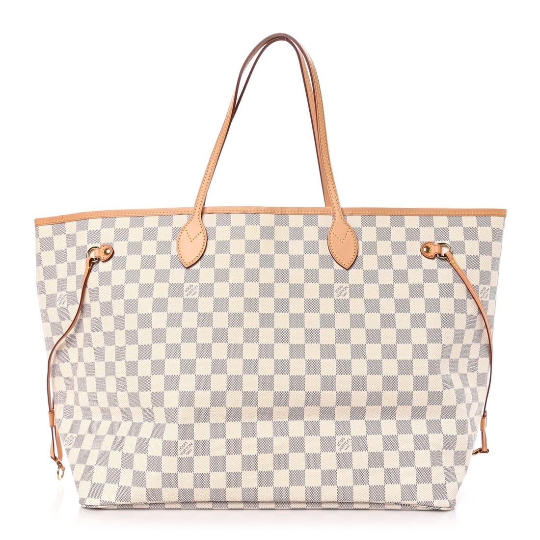 Louis Vuitton Damier Azur Neo Neverfull: Louis Vuitton Damier Azur Neo Neverfull GM This is an authentic LOUIS VUITTON Damier Azur Neverfull GM. This chic tote is crafted of Louis Vuitton signature Damier in blue and white on coated canvas. 