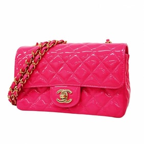 CHANEL Shoulder Bag Matelasse Patent Leather