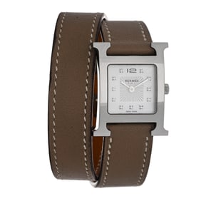 Hermes Stainless Steel Swift Diamond Mother