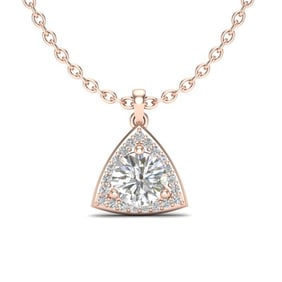 1.50 ctw VS/SI Diamond Certified Necklace 14K Rose Gold