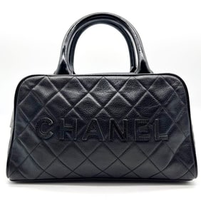 CHANEL Mini Boston caviar skin mini