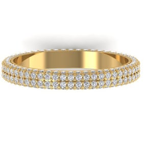 1.75 ctw Certified VS/SI Diamond Micro Eternity Ring 14k Yellow Gold