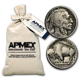1913-1938 Buffalo Nickels 1000-Coin Bag (Full