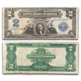 1899 $2.00 Silver Certificate George Washington