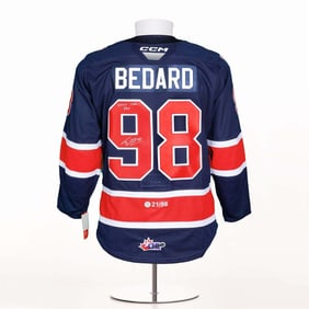 connor bedard signed regina pats authentic