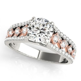 1.2 ctw Certified VS/SI Diamond Solitaire Ring 18k 2Tone Gold