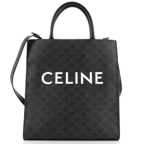 Celine Vertical Cabas Tote Triomphe Coated