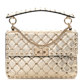 Valentino Garavani Metallic Wrinkled Lambskin Medium