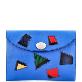Hermes Rio Clutch Leather with Lizard