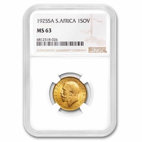1925-SA South Africa Gold Sovereign MS-63