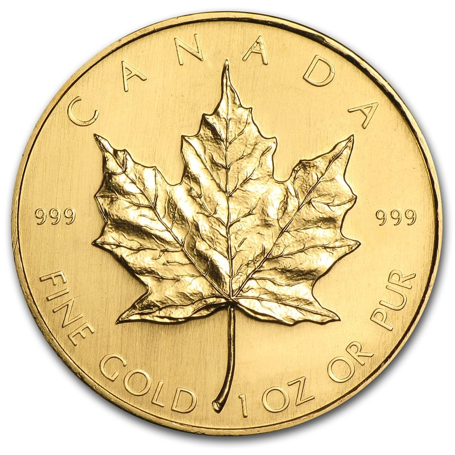 1981 Canada 1 oz Gold Maple: 1981 Canada 1 oz Gold Maple Leaf BU Product ID: 74651 Year: 1981 Grade: Brilliant Unc Grade Service: None Denomination: $50 Mint Mark: RCM (Not Shown) Metal Content: 1 troy oz Pu