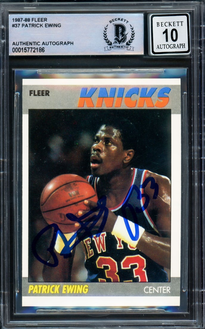 Patrick Ewing Autographed 1987-88 Fleer Card: Patrick Ewing Autographed 1987-88 Fleer Card Knicks Gem 10 Auto Beckett 15772186 Patrick Ewing Autographed 1987-88 Fleer Card Knicks Gem 10 Auto Beckett 15772186 SKU no: RBJ7367141490776 Guidelines fo