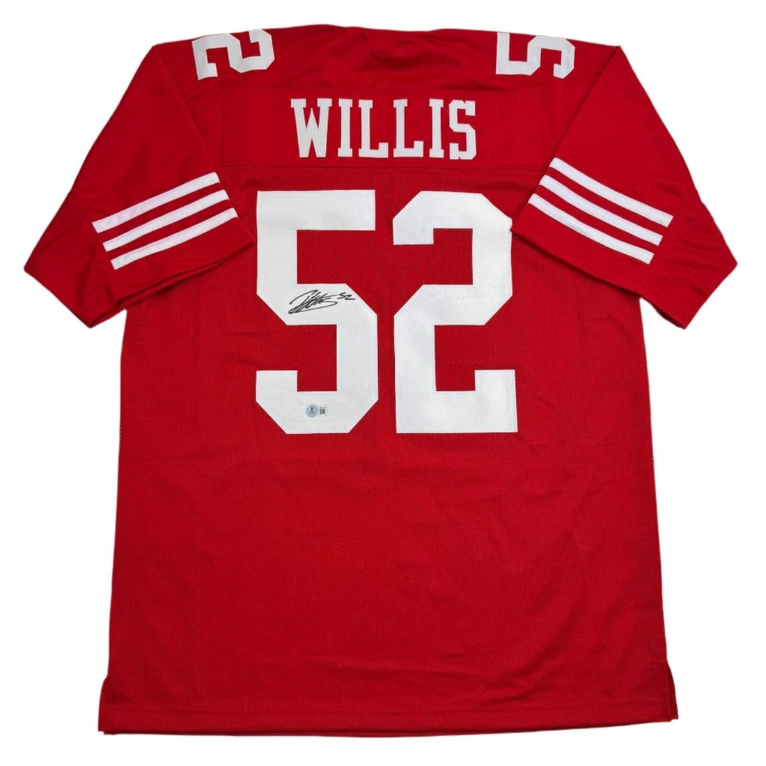 autographed/signed patrick willis san francisco red: autographed/signed patrick willis san francisco red football jersey beckett COA Autographed/Signed Patrick Willis San Francisco Red Football Jersey Beckett COA SKU no: RBJ8223536611416 Guidelines for