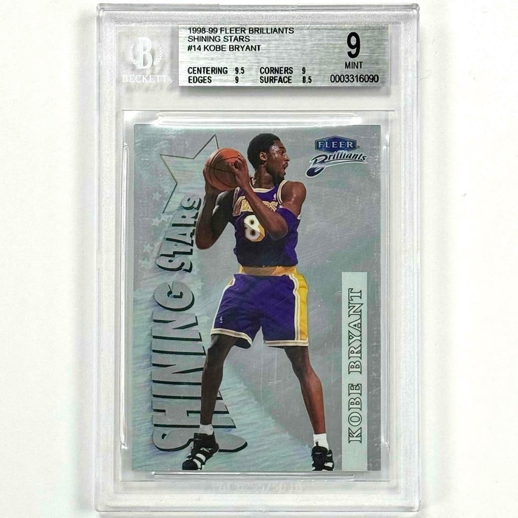 1998-99 fleer brilliants #14 kobe bryant: 1998-99 fleer brilliants #14 kobe bryant HOF shining stars SP mint BGS 9 lakers 1998-99 Fleer Brilliants #14 Kobe Bryant HOF Shining Stars SP Mint BGS 9 Lakers SKU no: RBJ7717476597848 Guidelines for