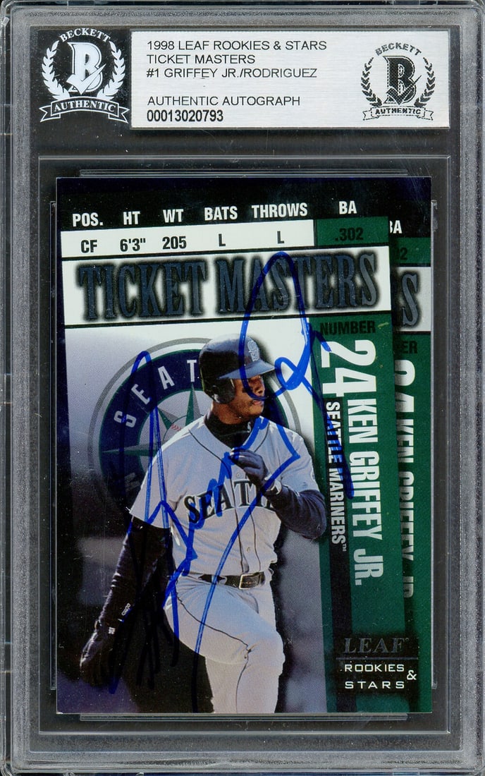 Ken Griffey Jr. & Rodriguez Autographed: Ken Griffey Jr. & Rodriguez Autographed 1998 Rookie Stars Card Beckett 13020793 Ken Griffey Jr. & Rodriguez Autographed 1998 Rookie Stars Card Beckett 13020793 SKU no: RBJ7263825166424 Guidelines for 