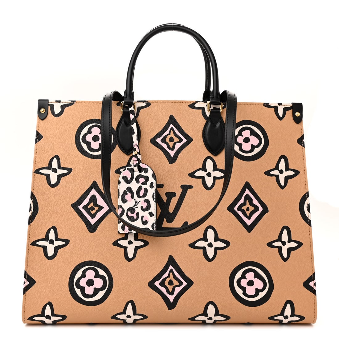 Louis Vuitton Monogram Giant Wild At: Louis Vuitton Monogram Giant Wild At Heart Onthego GM Arizona Brand: LOUIS VUITTON Condition: Excellent Condition Details: Interior: Perfume or cologne odor, Hardware: Faint scratch(es), , Bag charm, 