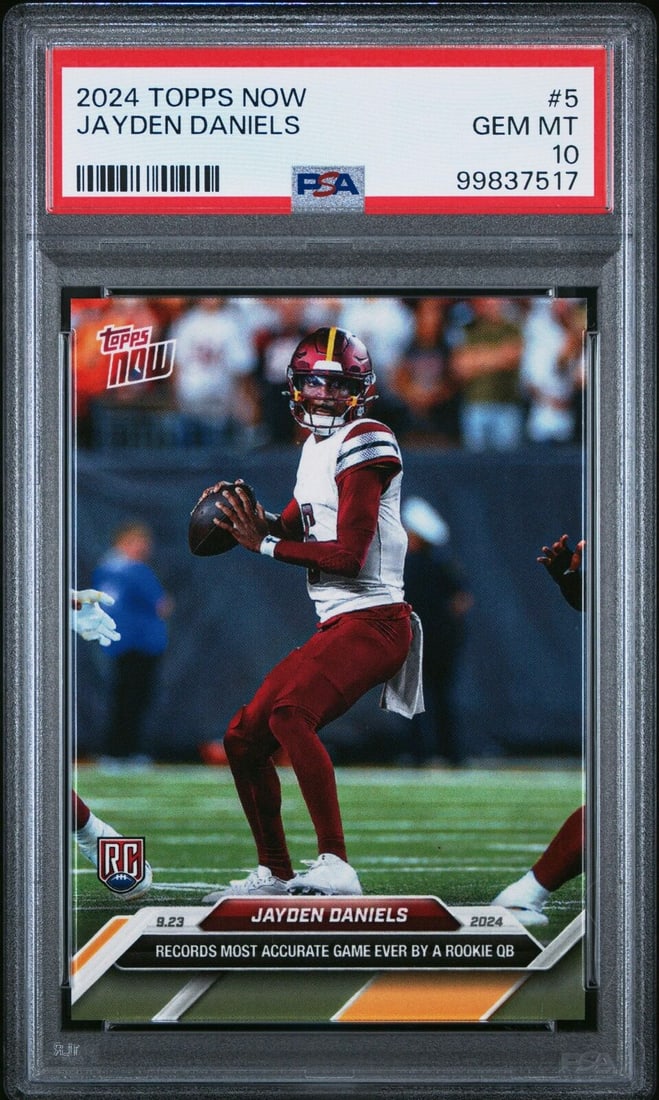 graded 2024 topps now jayden daniels #5 rookie RC football card PSA 10 GEM mint: graded 2024 topps now jayden daniels #5 rookie RC football card PSA 10 GEM mint Graded 2024 Topps Now Jayden Daniels #5 Rookie RC Football Card PSA 10 Gem Mint SKU no: RBJ8240173449304 Guidelines for 