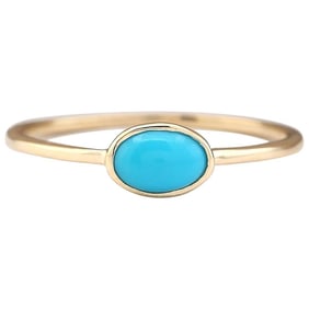 Turquoise Ring 14K Yellow Gold