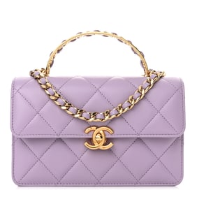 Chanel Shiny Calfskin Quilted Mini Metal