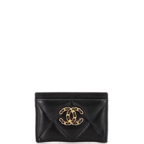 Chanel 19 Card Holder Quilted Leather