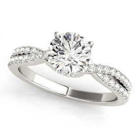 1.3 ctw Certified VS/SI Diamond Ring 18k White Gold