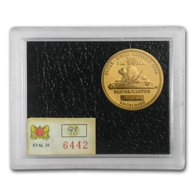 1980 1 oz Gold Engelhard Beaver/Castor