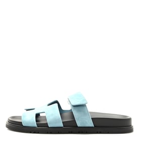 Hermes Suede Goatskin Womens Chypre Sandals