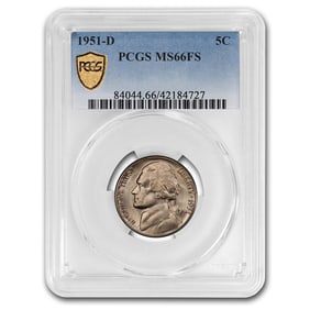 1951-D Jefferson Nickel MS-66 PCGS (FS)