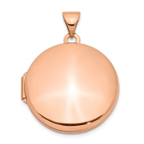 14k Rose Gold Round Plain Flat