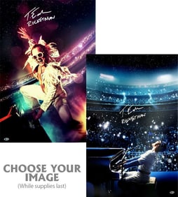 Taron Egerton Autographed Rocketman 20x30 Photo