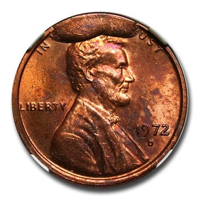 1972-D Lincoln Cent MS-64 NGC (RB,
