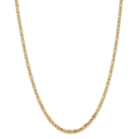 14k Yellow Gold 3.25 mm Byzantine