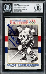 herb brooks autographed 1991 impel card